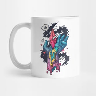 hand drawn magic crystal Mug